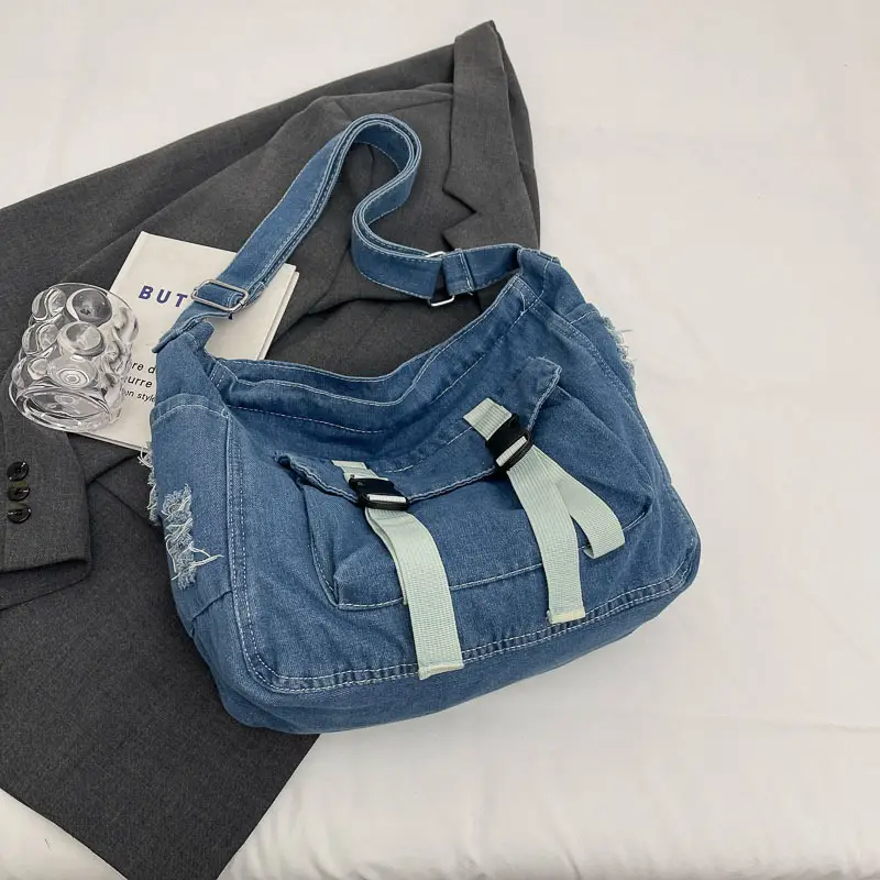 Women Denim Shoulder Bag Vintage Artistic 2026 — feature 24
