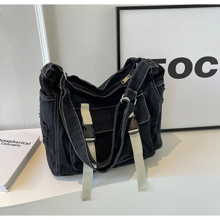 Women Denim Shoulder Bag Vintage Artistic 2026 — feature 28