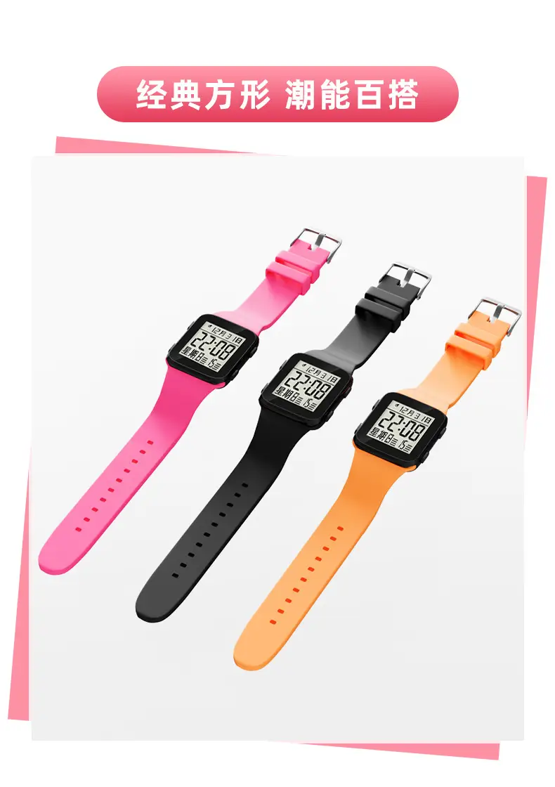 Pink Digital Watch for Teens Middle School Waterproof Fashion — feature 29