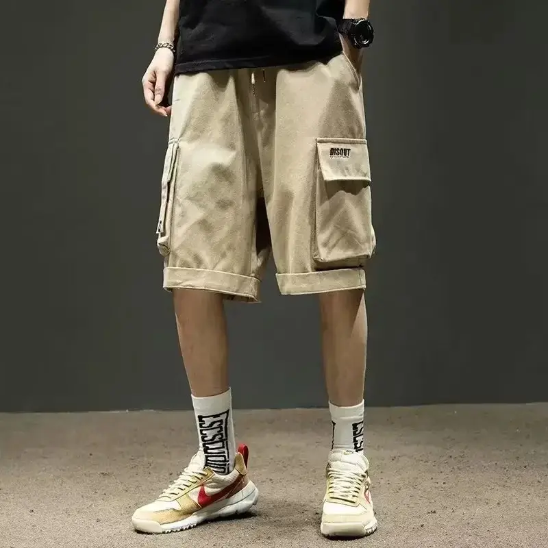 Men's Black Drawstring Short Pants with Pocket - Image 10