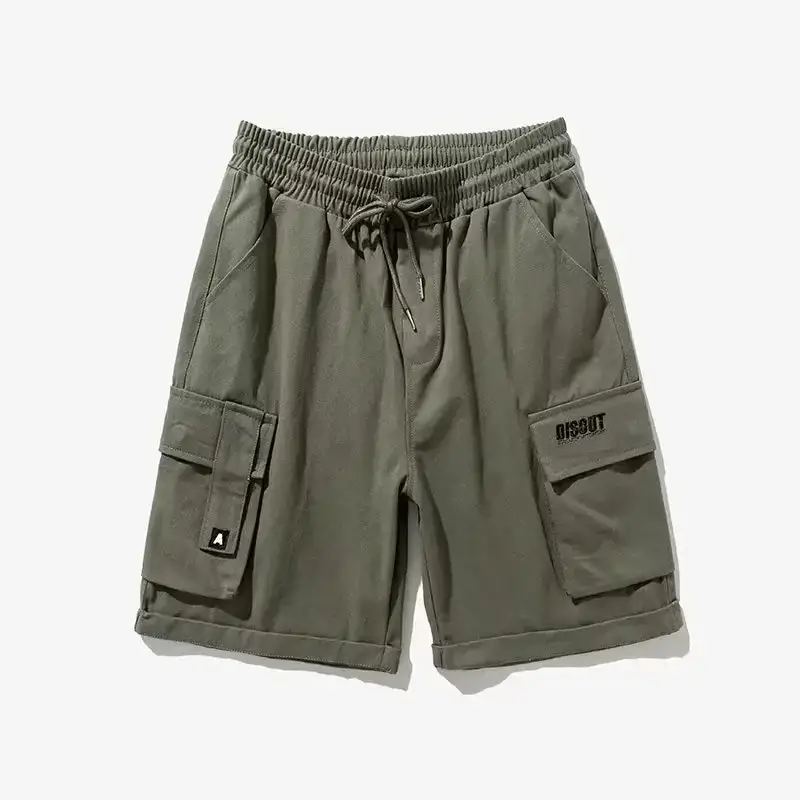 Men's Black Drawstring Short Pants with Pocket - Image 21
