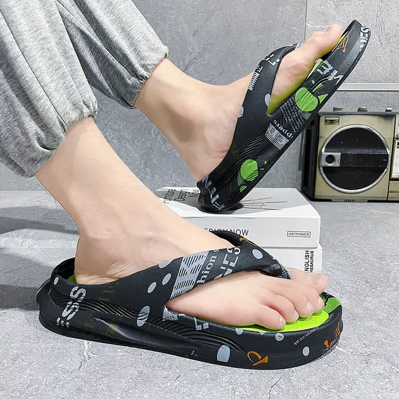 Shit-feeling Flip-flops Men's Summer Outer Slippers Men's Distinctive Fashionable Sports Beach Sandals Anti-slip Sandals - Image 7