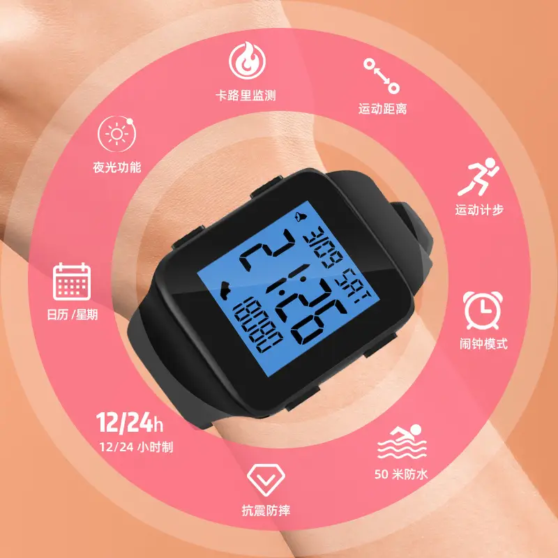 Blue Digital Step Counter Watch for Teens Middle School - Image 10