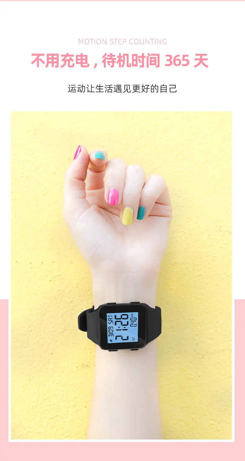 Blue Digital Step Counter Watch for Teens Middle School — feature 24
