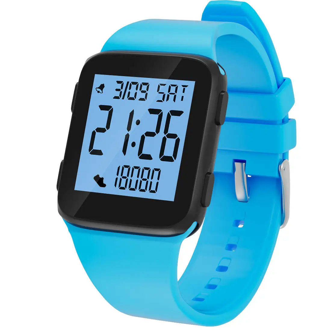Blue Digital Step Counter Watch for Teens Middle School — feature 27
