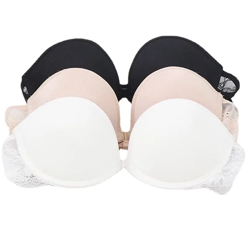 Wedding Dress Non-slip Strapless Bra Front Buckle Strapless Lace Back Wrap Women's Strapless Underwear Bra