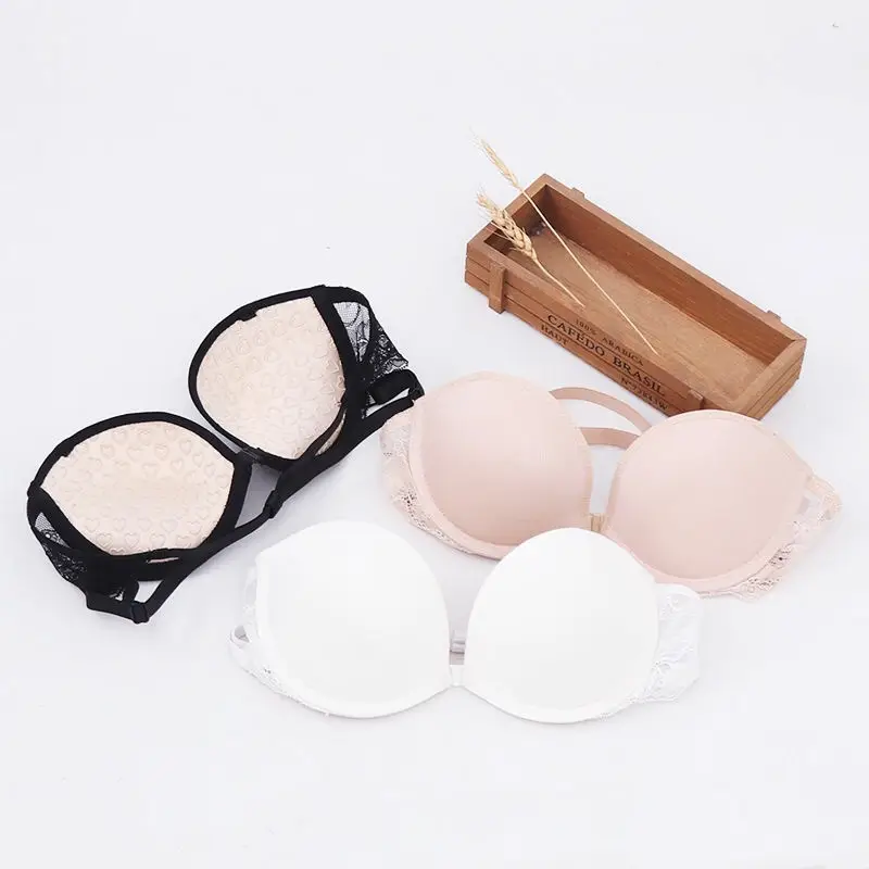 Wedding Dress Non-slip Strapless Bra Front Buckle Strapless Lace Back Wrap Women's Strapless Underwear Bra — feature 21