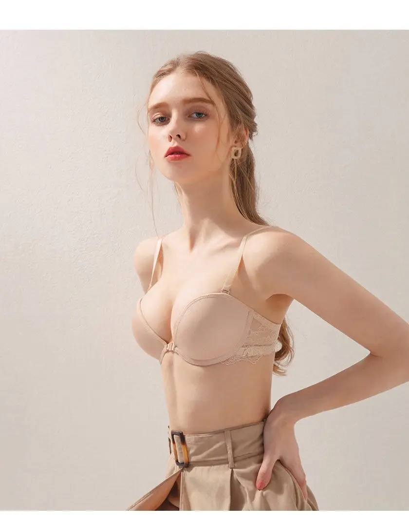 Wedding Dress Non-slip Strapless Bra Front Buckle Strapless Lace Back Wrap Women's Strapless Underwear Bra — feature 22