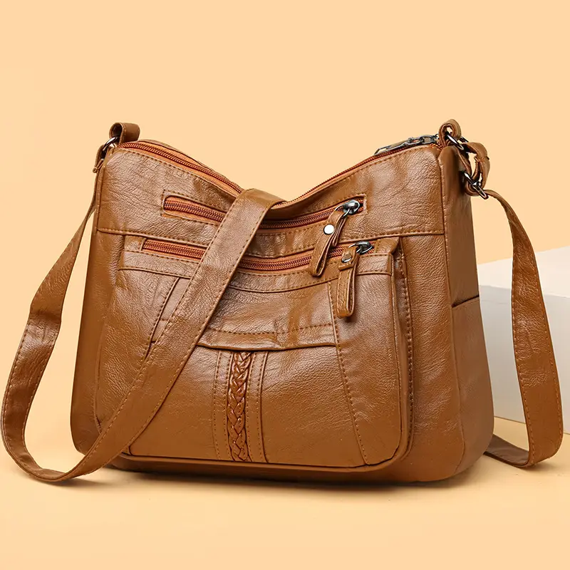 Women's Maroon Crossbody Shoulder Bag with Detachable Strap - Image 8