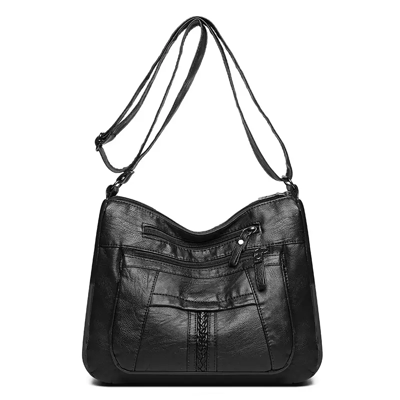 Women's Maroon Crossbody Shoulder Bag with Detachable Strap - Image 10
