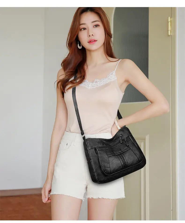 Women's Maroon Crossbody Shoulder Bag with Detachable Strap — feature 16