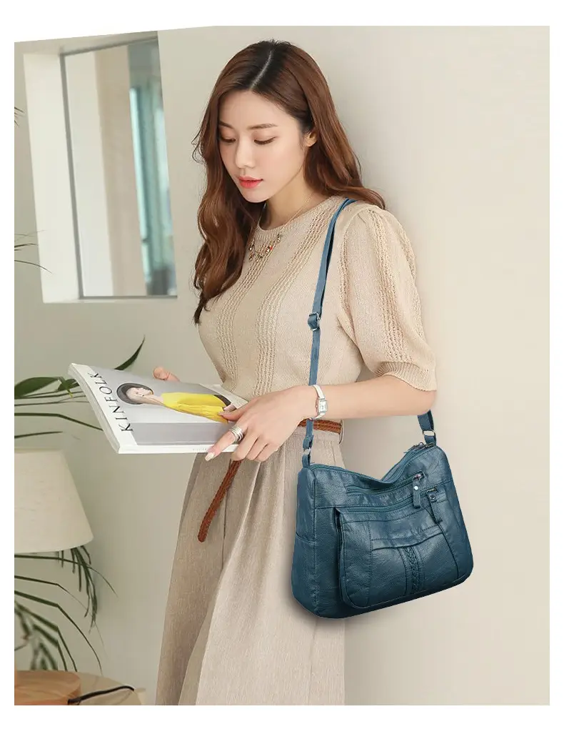 Women's Maroon Crossbody Shoulder Bag with Detachable Strap — feature 17