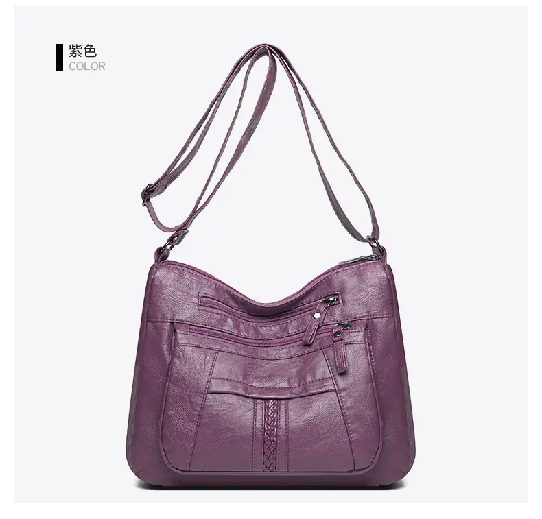 Women's Maroon Crossbody Shoulder Bag with Detachable Strap — feature 19