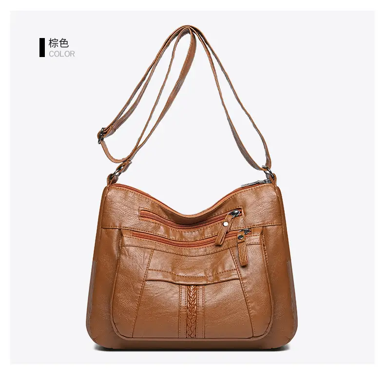Women's Maroon Crossbody Shoulder Bag with Detachable Strap — feature 22