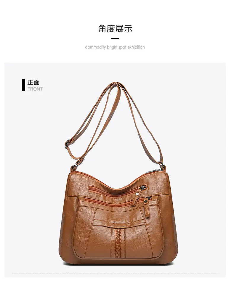 Women's Maroon Crossbody Shoulder Bag with Detachable Strap — feature 23