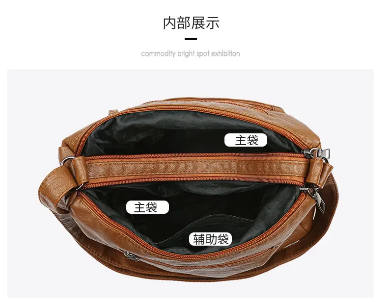 Women's Maroon Crossbody Shoulder Bag with Detachable Strap — feature 35