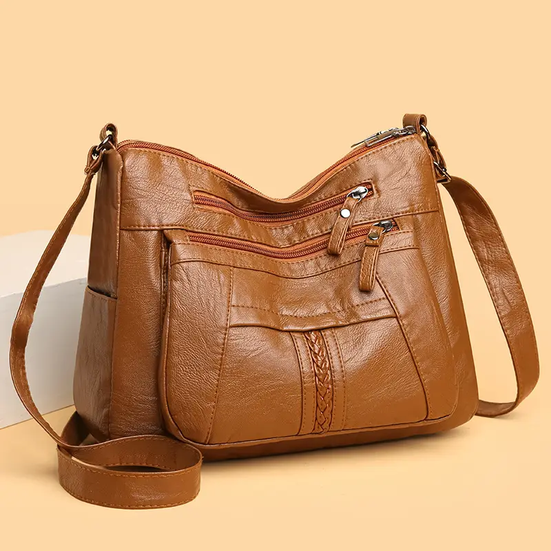 Women's Maroon Crossbody Shoulder Bag with Detachable Strap — feature 38