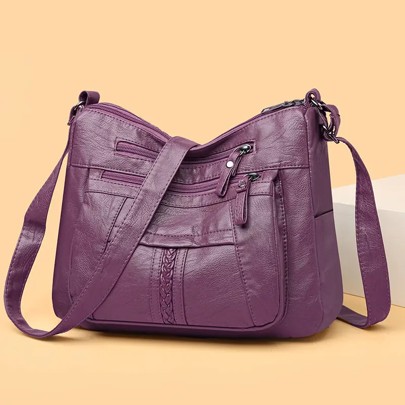 Women's Maroon Crossbody Shoulder Bag with Detachable Strap — feature 41
