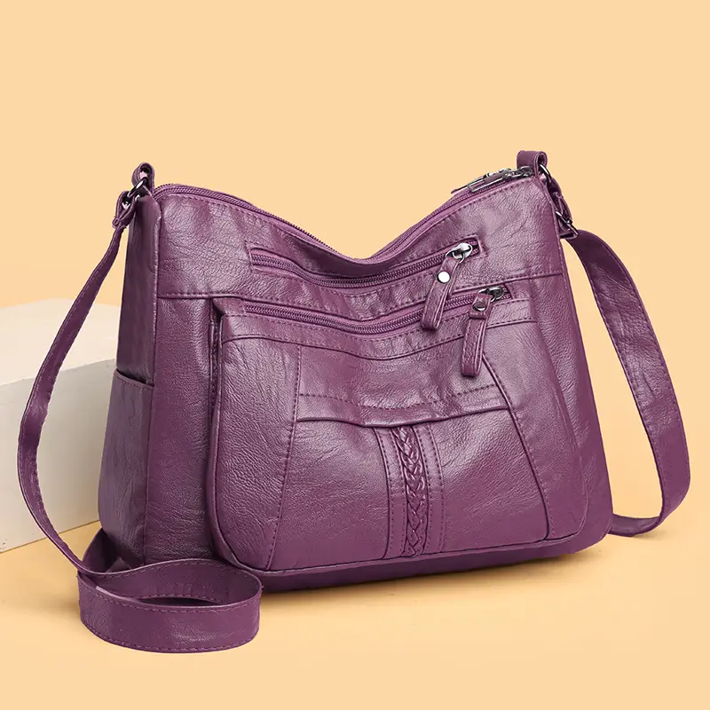 Women's Maroon Crossbody Shoulder Bag with Detachable Strap — feature 42