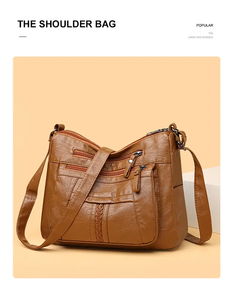 Women's Maroon Crossbody Shoulder Bag with Detachable Strap — feature 8