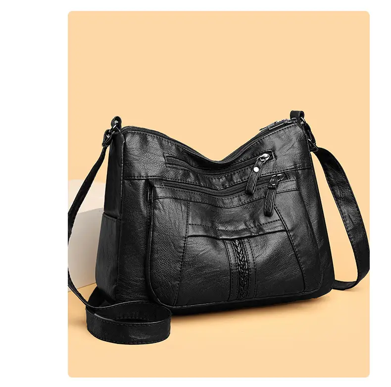 Women's Maroon Crossbody Shoulder Bag with Detachable Strap — feature 9