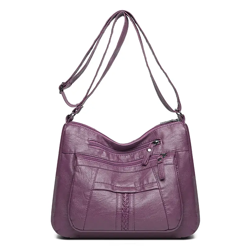 Women's Maroon Crossbody Shoulder Bag with Detachable Strap - Image 3