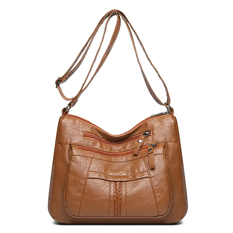 Women's Maroon Crossbody Shoulder Bag with Detachable Strap - Image 5