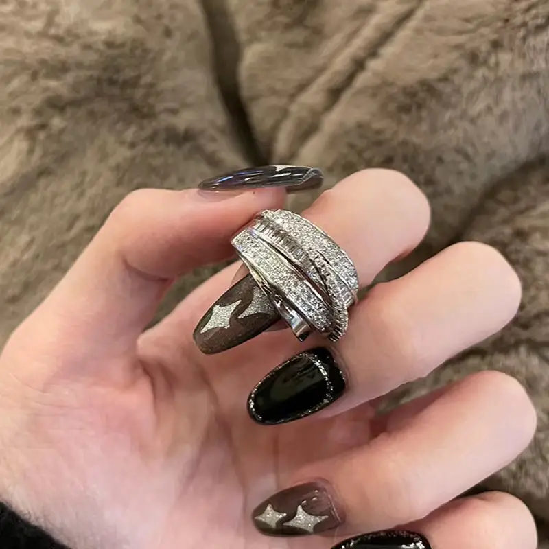Adjustable Silver Zircon Butterfly Ring for Women - Image 47