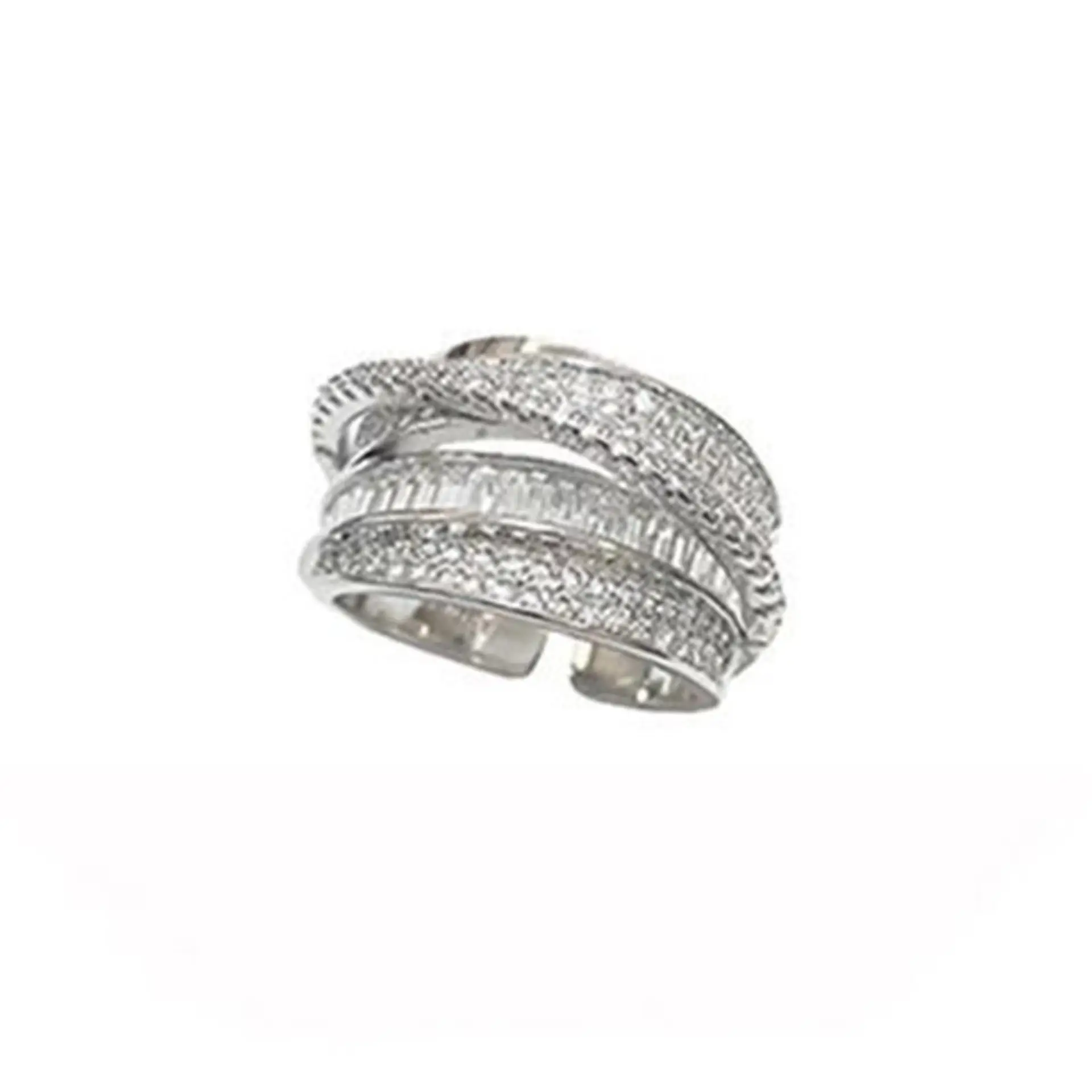 Adjustable Silver Zircon Butterfly Ring for Women - Image 49