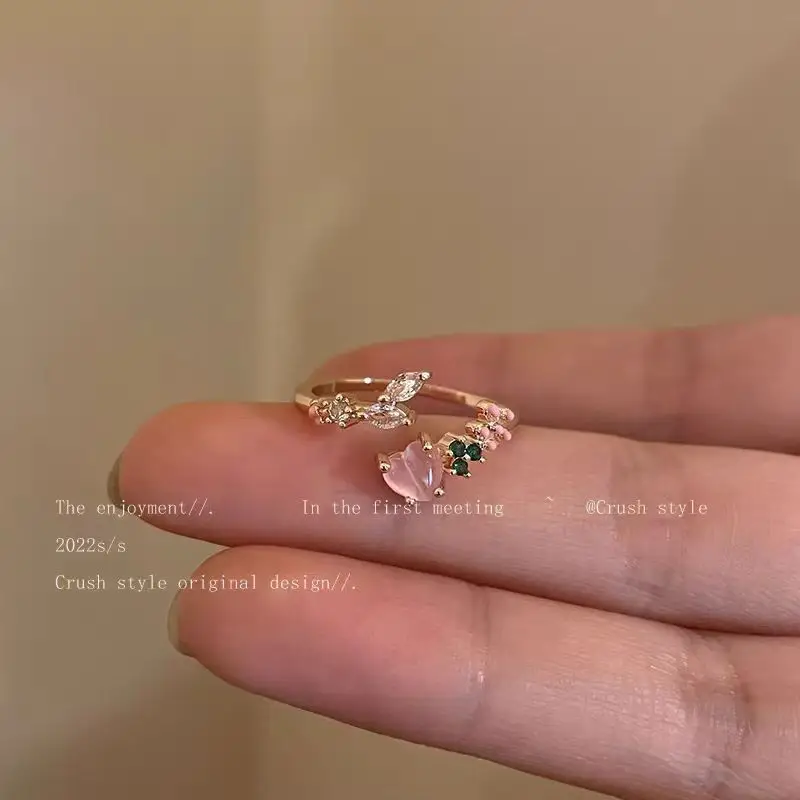 Adjustable Silver Zircon Butterfly Ring for Women - Image 12
