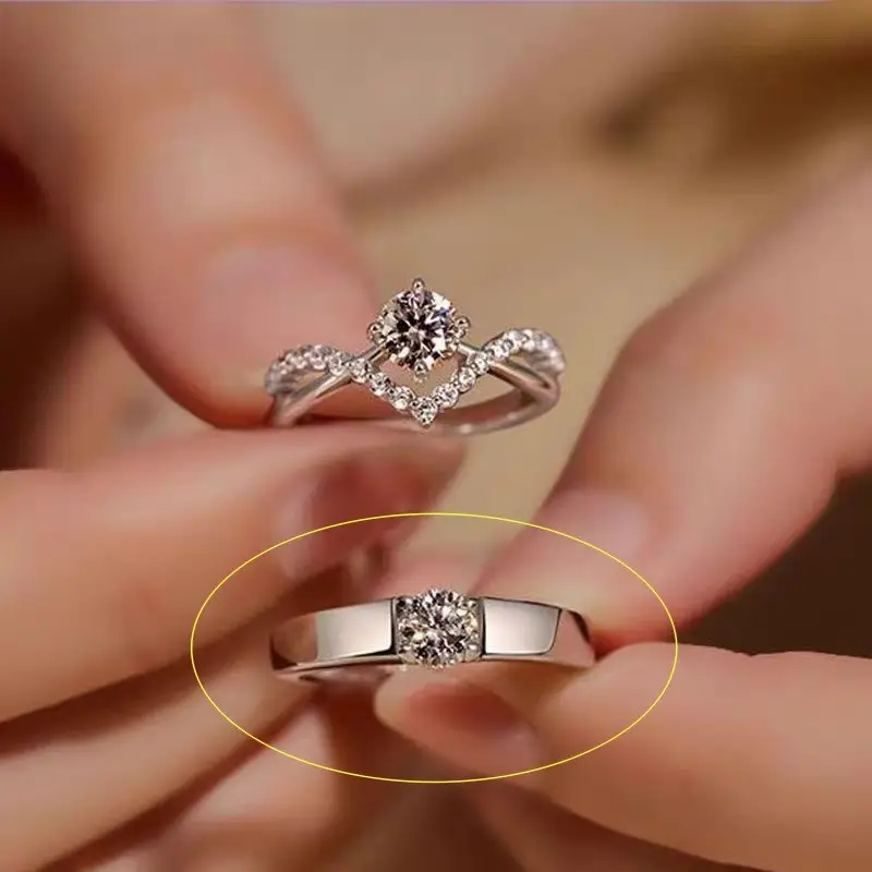 Adjustable Silver Zircon Butterfly Ring for Women - Image 18