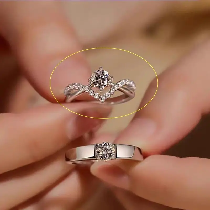 Adjustable Silver Zircon Butterfly Ring for Women - Image 19