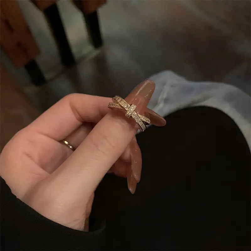 Adjustable Silver Zircon Butterfly Ring for Women - Image 22