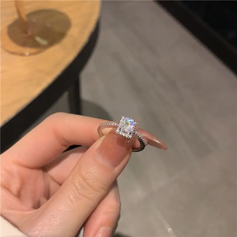 Adjustable Silver Zircon Butterfly Ring for Women - Image 34