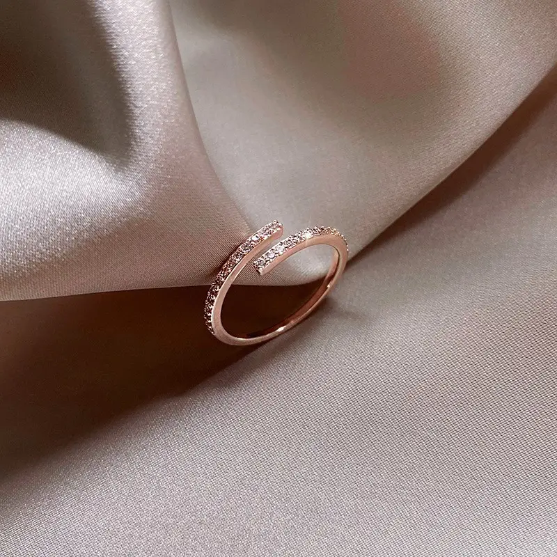 Adjustable Silver Zircon Butterfly Ring for Women - Image 41