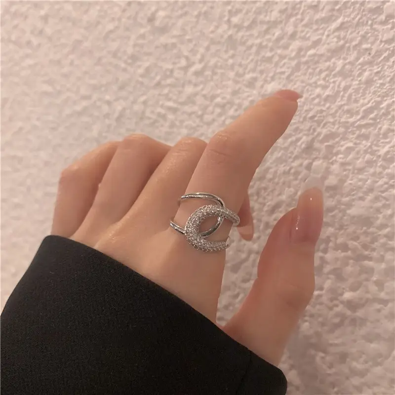 Adjustable Silver Zircon Butterfly Ring for Women - Image 42