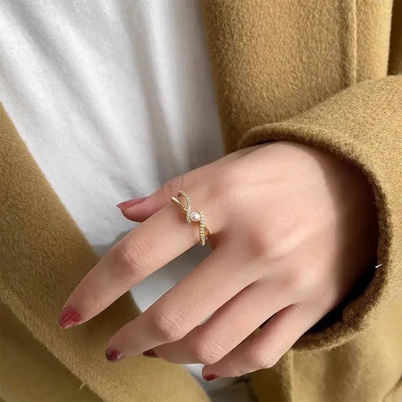 Adjustable Silver Zircon Butterfly Ring for Women - Image 6