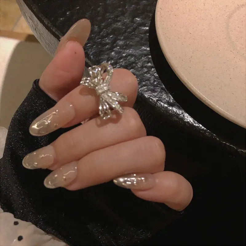 Adjustable Silver Zircon Butterfly Ring for Women - Image 7