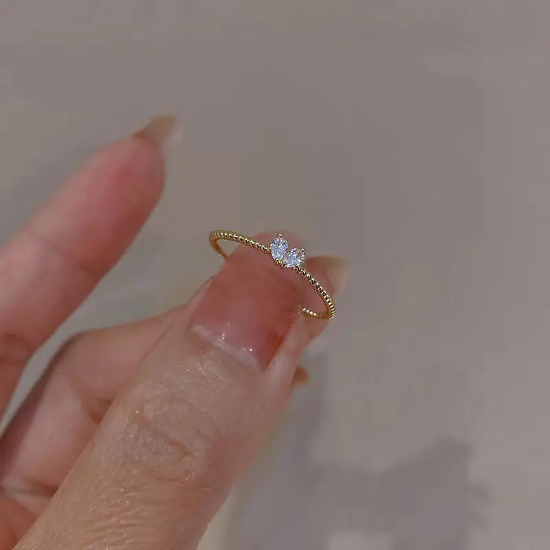 Adjustable Silver Zircon Butterfly Ring for Women - Image 9
