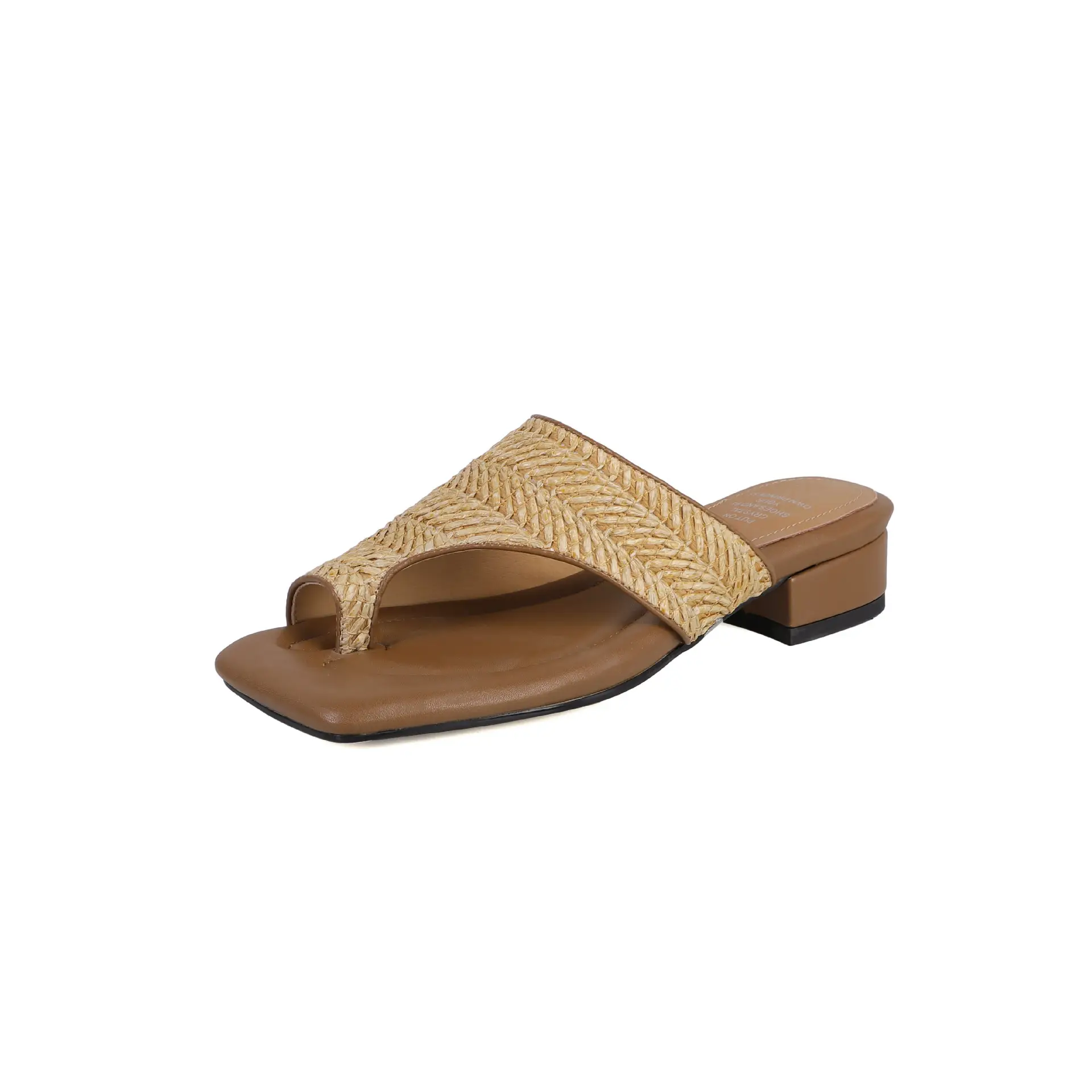 French Vintage Woven Flip-on Sandals Women Summer - Image 7