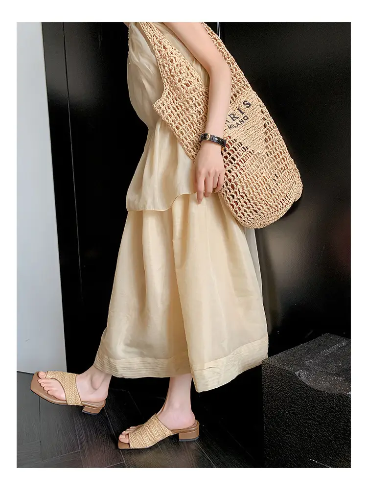 French Vintage Woven Flip-on Sandals Women Summer — feature 21