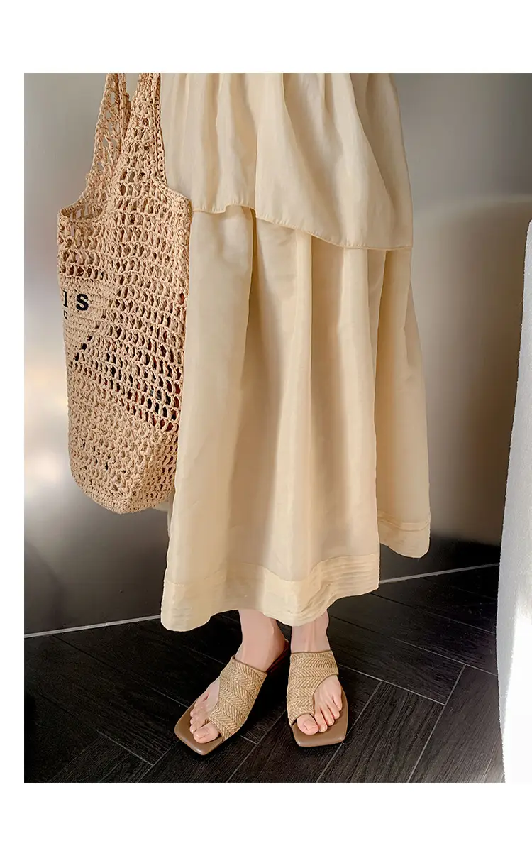 French Vintage Woven Flip-on Sandals Women Summer — feature 24