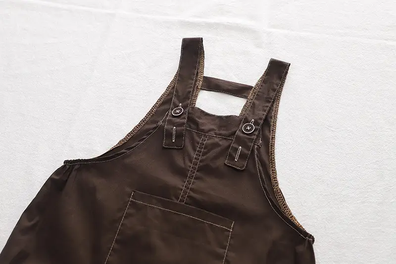 Men's Brown Strappy Baby Boys T-Shirt Two-Piece Set — feature 11
