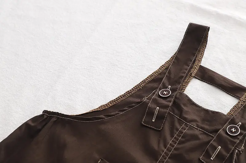 Men's Brown Strappy Baby Boys T-Shirt Two-Piece Set — feature 12