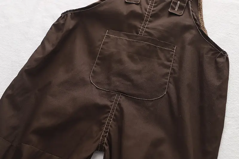 Men's Brown Strappy Baby Boys T-Shirt Two-Piece Set — feature 13