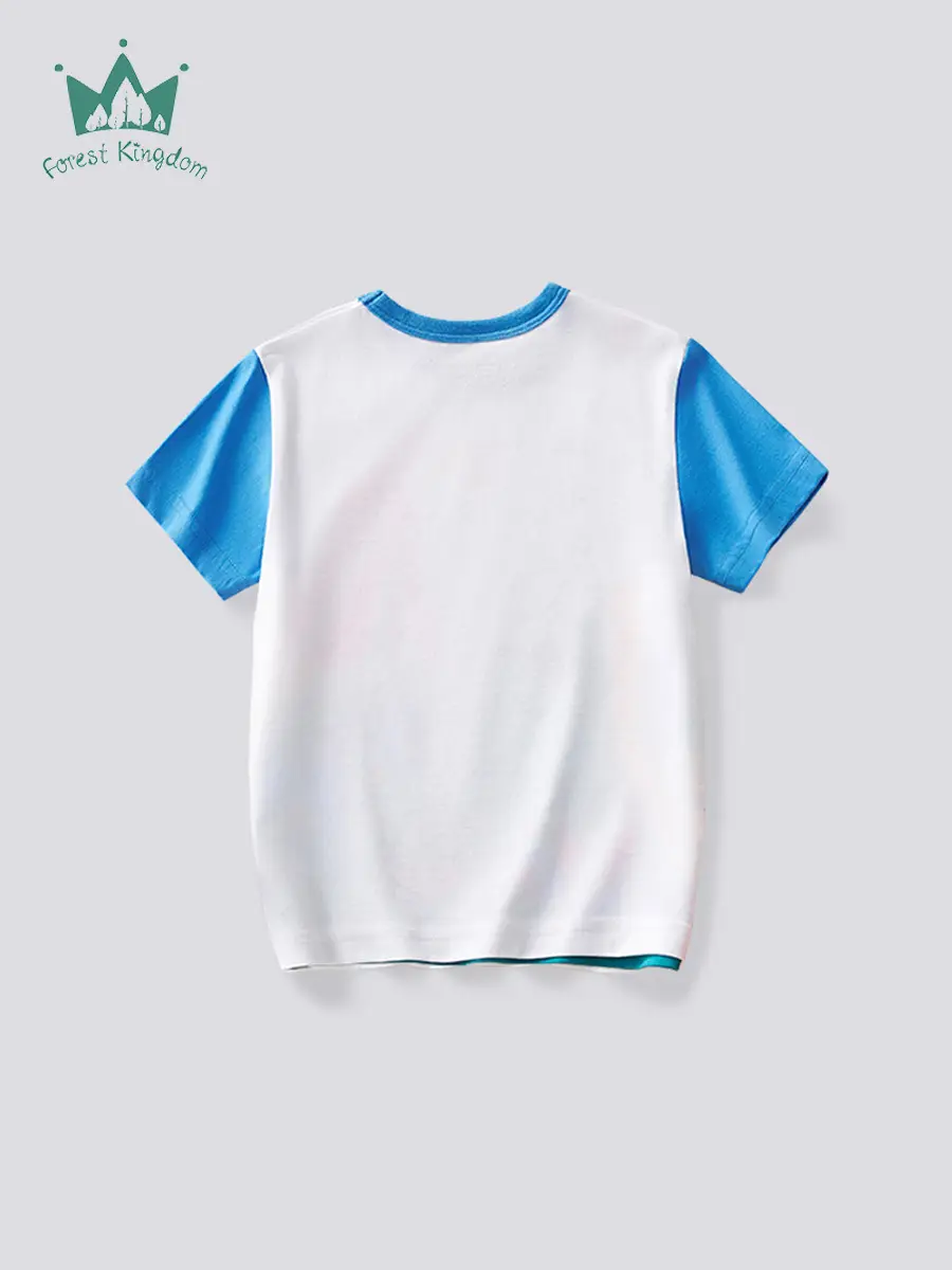 Children's Forest Cartoon T-Shirt Boys Middle Age Summer - Image 3