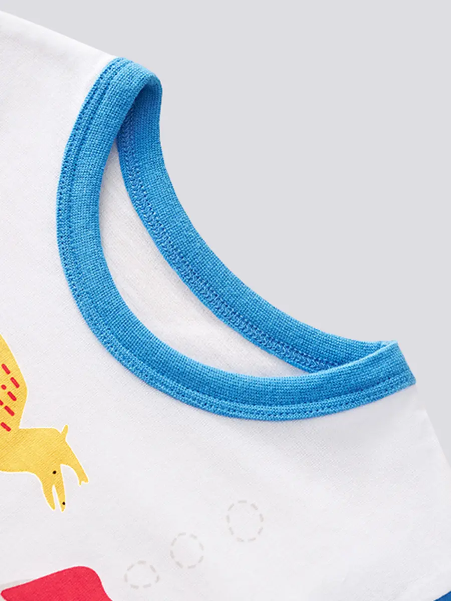 Children's Forest Cartoon T-Shirt Boys Middle Age Summer - Image 4
