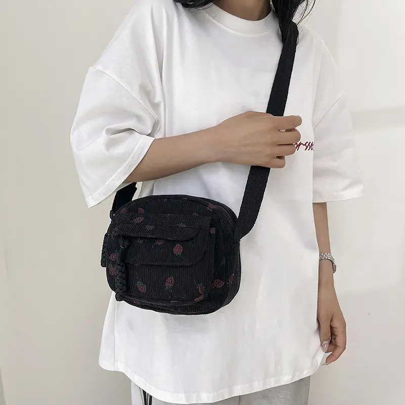 Strawberry Print Crossbody Bag for Women - Image 8