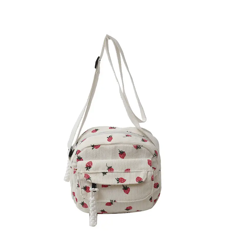 Strawberry Print Crossbody Bag for Women - Image 9
