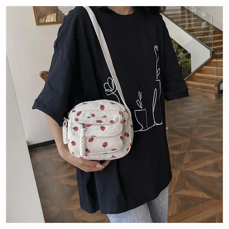 Strawberry Print Crossbody Bag for Women — feature 11